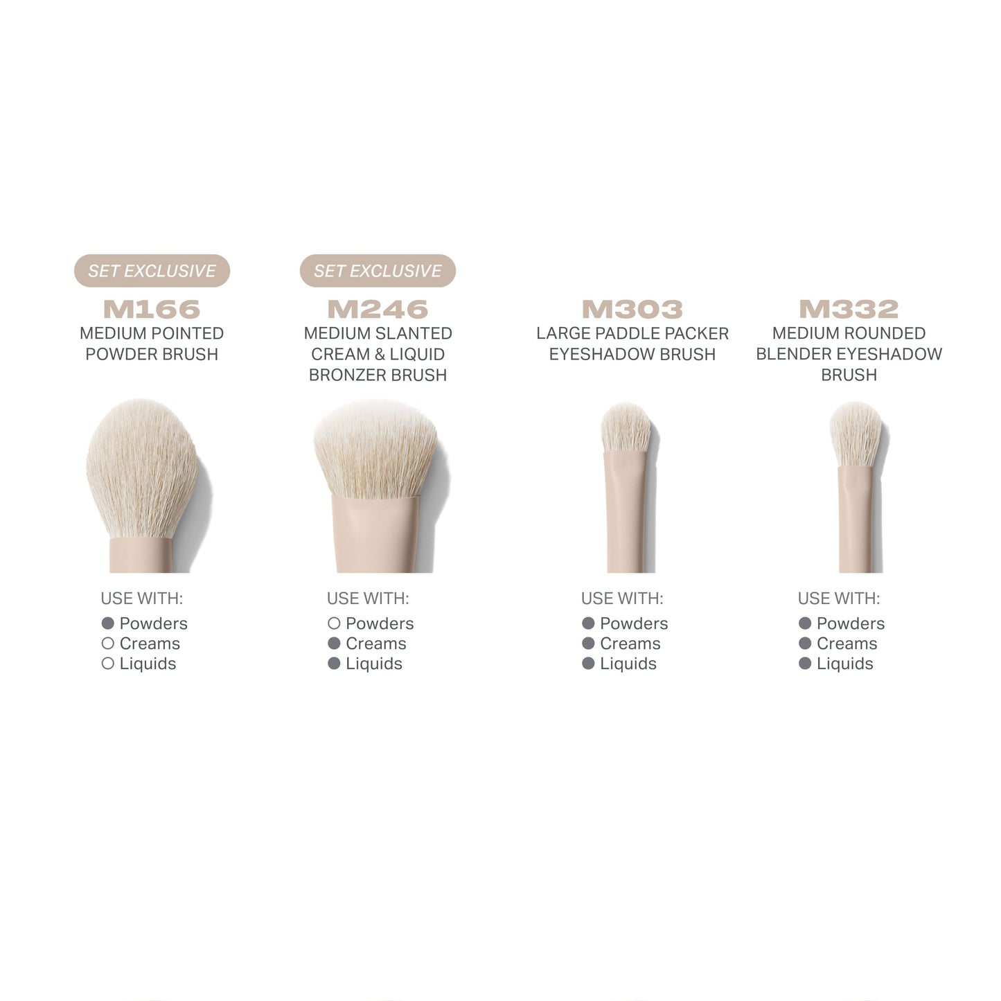 Oat Latte 5-Piece Face & Eye Brush Set