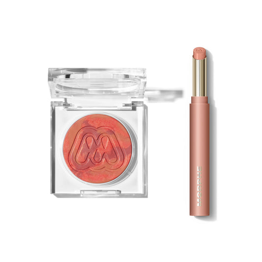 Peach Cloudlight Soft Glow Diffused Blush & Lip Filter Hydroplump Soft Matte Lipstick Bundle