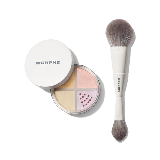 Bake & Set Loose Powder Quad & Brush Duo