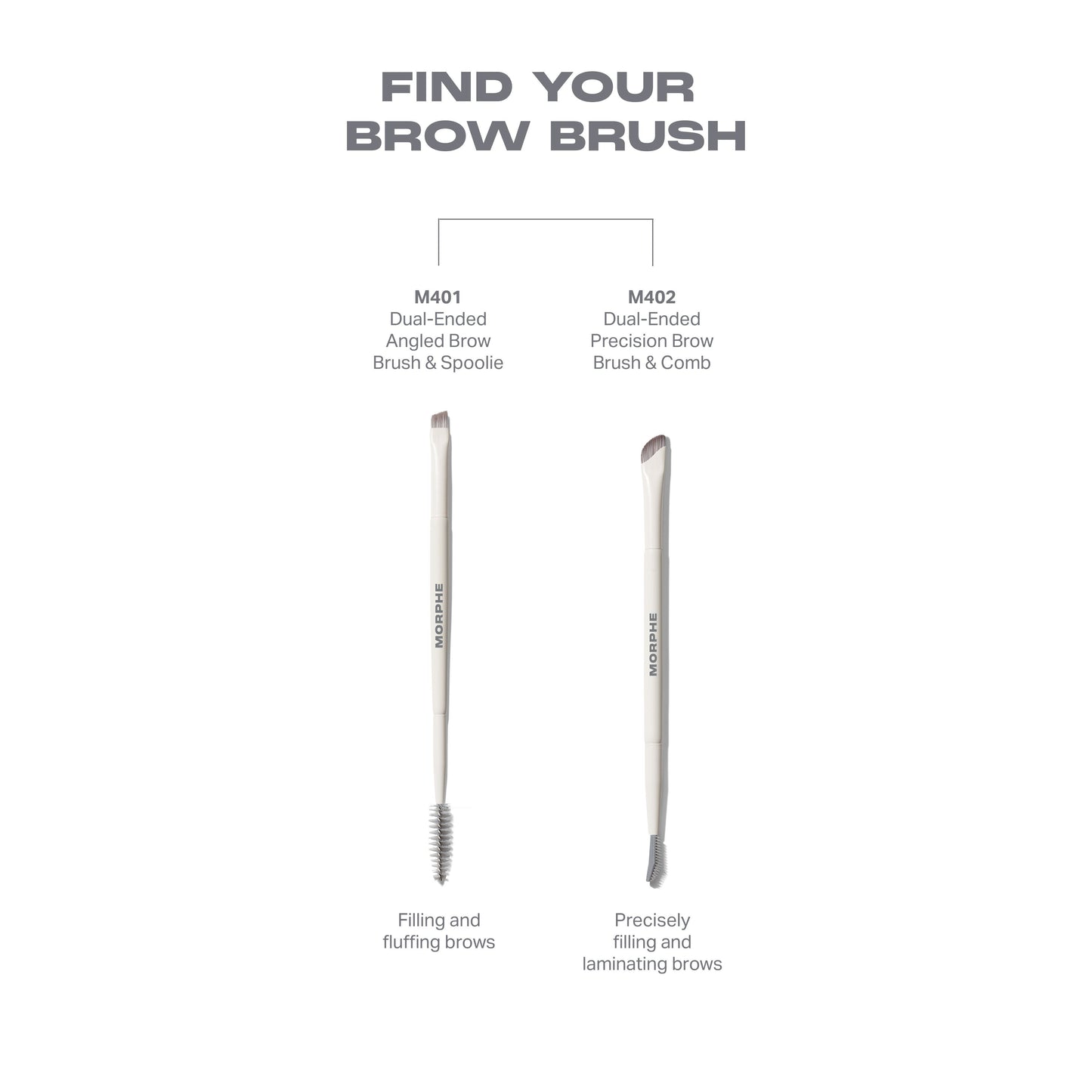 M402 Dual-Ended Precision Brow Brush & Comb