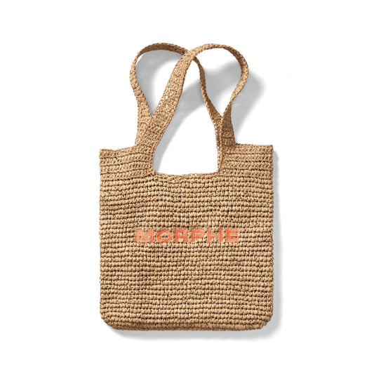 Morphe Raffia Tote Bag - Orange